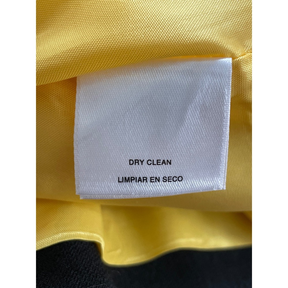 Kasper Women Size 12 Two Piece Dress Suit Yellow Black Diamond Cutout Career - Picture 14 of 16